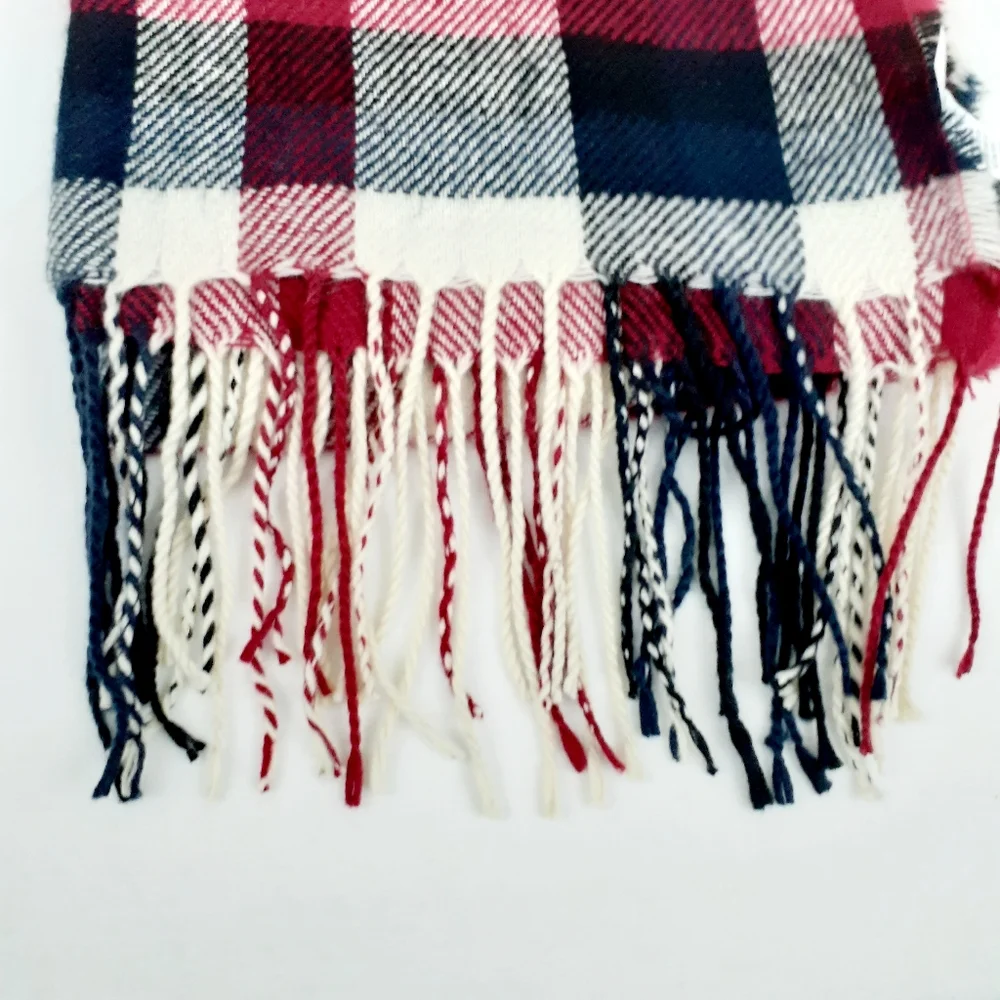 Lot of 2 Goodfellow and Co Men's PJ and Plaid Woven Multi-colored Scarf Sz Large